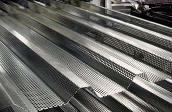 Galvanized perforated corrugated sheet in our work shop