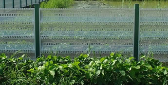 Windbreak wall installed for agricultural plants protection